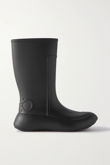 유럽직배송 페라가모 레인부츠 SALVATORE FERRAGAMO Logo-detailed rubber rain boots 24772899113246452