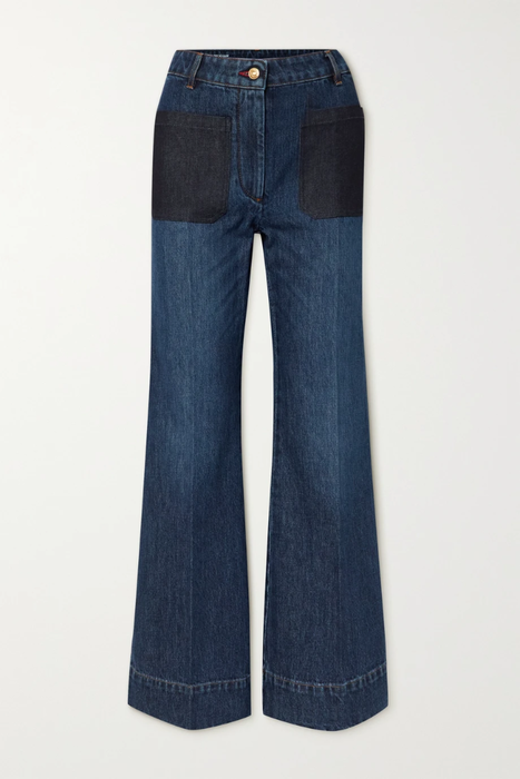 유럽직배송 빅토리아베컴 청바지 VICTORIA BECKHAM Alina patchwork high-rise wide-leg jeans 25185454455957098