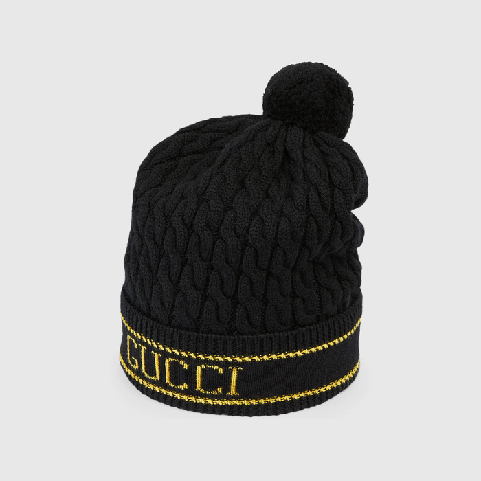 유럽직배송 구찌 GUCCI Gucci Wool knit hat with pom-pom 6768284G2061075