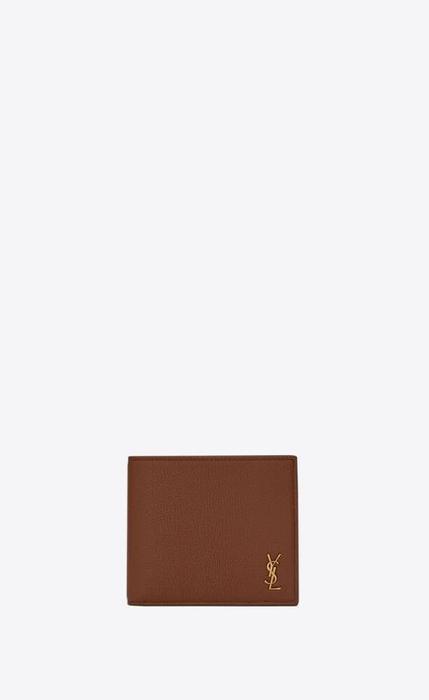 유럽직배송 입생로랑 SAINT LAURENT tiny monogram east/west wallet with coin purse in grained leather 610193DTI0W2126