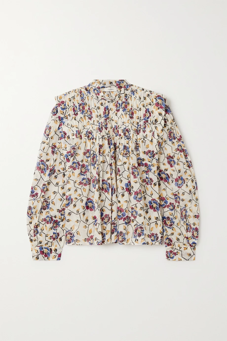 유럽직배송 이자벨마랑에뚜왈 블라우스 ISABEL MARANT ÉTOILE Vega pleated floral-print cotton-voile blouse 24665545640601130