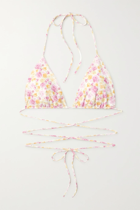 유럽직배송 마그다부트림 비키니 MAGDA BUTRYM Floral-print triangle halterneck bikini top 25185454455618962