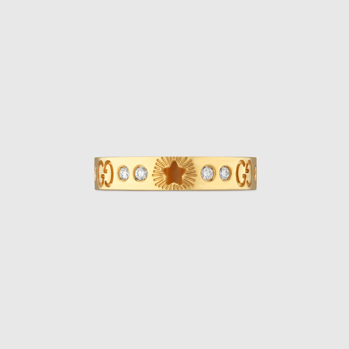 유럽직배송 구찌 GUCCI Gucci Icon 18k stars ring with diamonds 662057J85408000