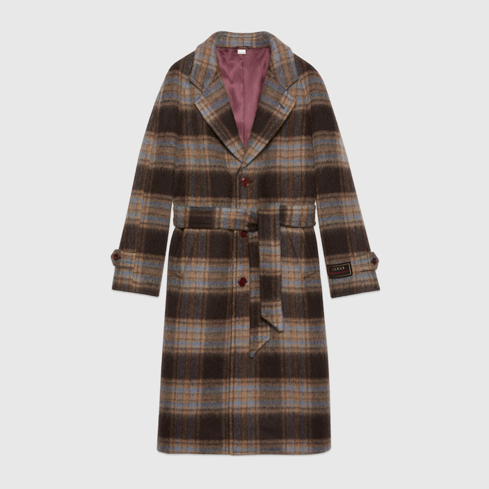 유럽직배송 구찌 코트 GUCCI Check wool coat with Gucci label 664710ZAG9O2006