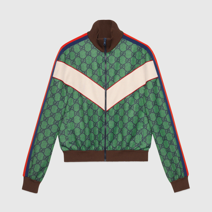 유럽직배송 구찌 GUCCI Gucci GG jersey zip jacket with Web 653367XJDF03305