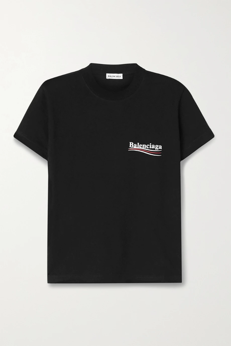 유럽직배송 발렌시아가 티셔츠 BALENCIAGA Printed cotton-jersey T-shirt 38063312418569769