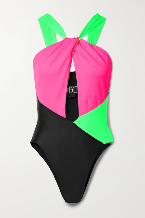 유럽직배송 PATBO Cutout color-block swimsuit 25185454455615450