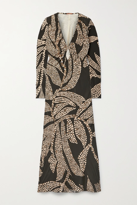 유럽직배송 요한나오르티츠 원피스 JOHANNA ORTIZ + NET SUSTAIN Beautiful Stranger cutout embellished printed silk maxi dress 29419655931998759