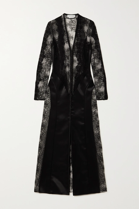 유럽직배송 가브리엘허스트 원피스 GABRIELA HEARST Yernard paneled wool and silk-blend satin and lace maxi dress 34344356237062682