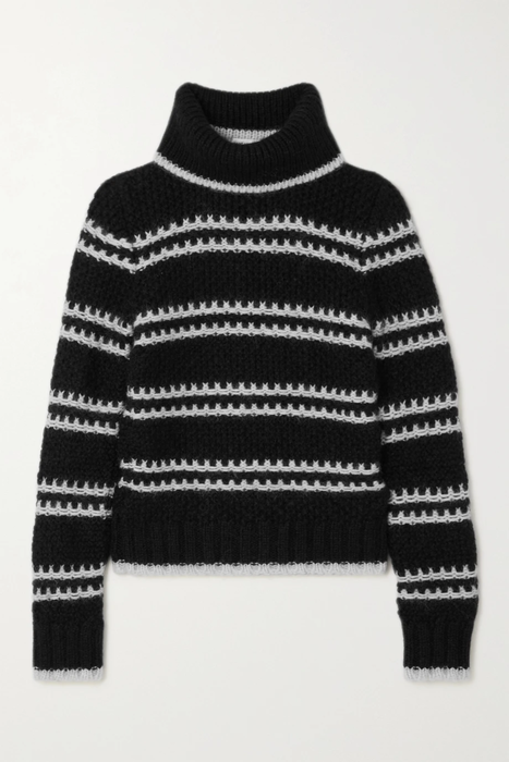 유럽직배송 생로랑 스웨터 SAINT LAURENT Striped wool-blend turtleneck sweater 38063312419812391