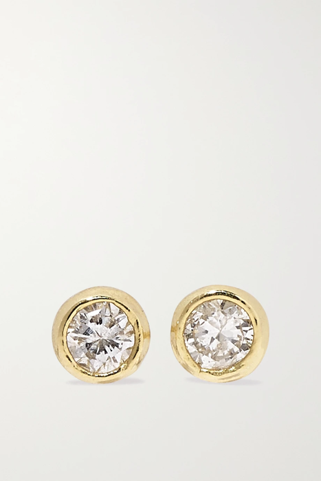 유럽직배송 제니퍼메이어 귀걸이 JENNIFER MEYER Mini Bezel 18-karat gold diamond earrings 36856120585611382