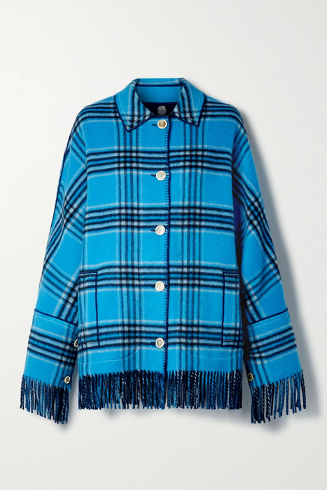 유럽직배송 마르니 자켓 MARNI Reversible fringed checked wool-blend jacket 25185454456035648