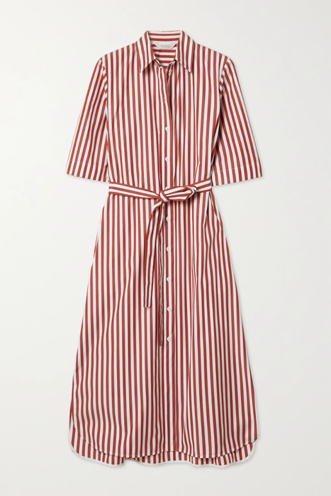 유럽직배송 막스마라 셔츠원피스 MAX MARA Leisure Dialogo striped cotton-poplin shirt dress 29419655932412091