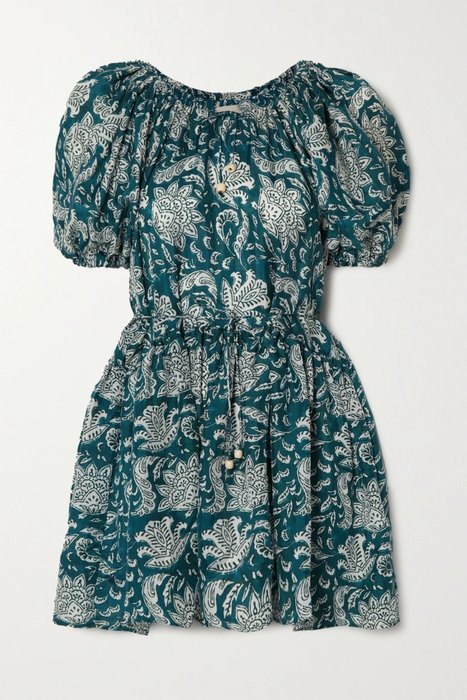 유럽직배송 HANNAH ARTWEAR Chiara belted tiered floral-print silk-voile mini dress 34344356236522813