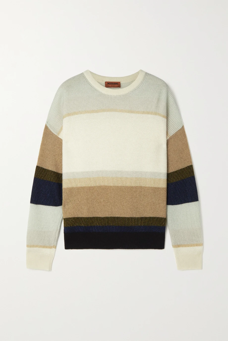 유럽직배송 미쏘니 스웨터 MISSONI Metallic striped cashmere-blend sweater 25185454456045705
