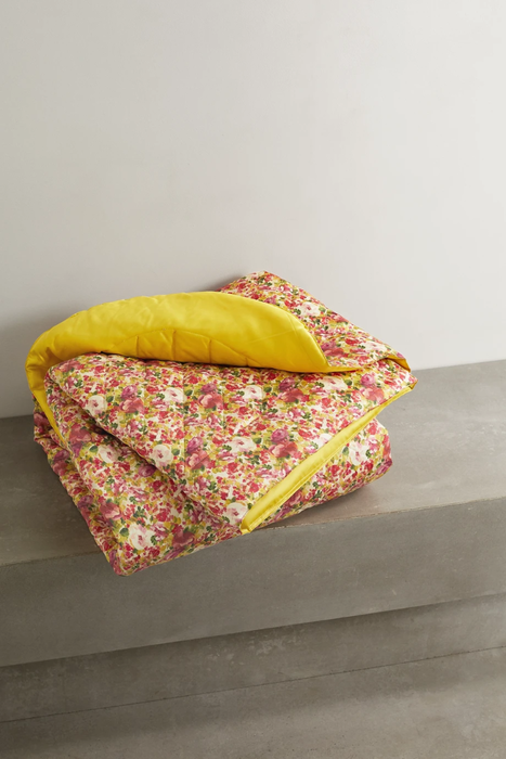 유럽직배송 로레타카포니 LORETTA CAPONI Quilted floral-print cotton blanket 27086482324492971