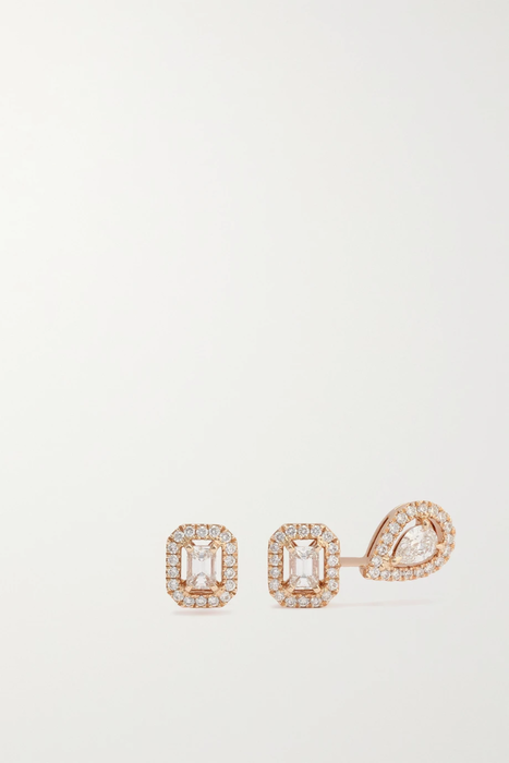 유럽직배송 메시카 귀걸이 MESSIKA My Twin Toi &amp; Moi 18-karat rose gold diamond earrings 6630340696685911
