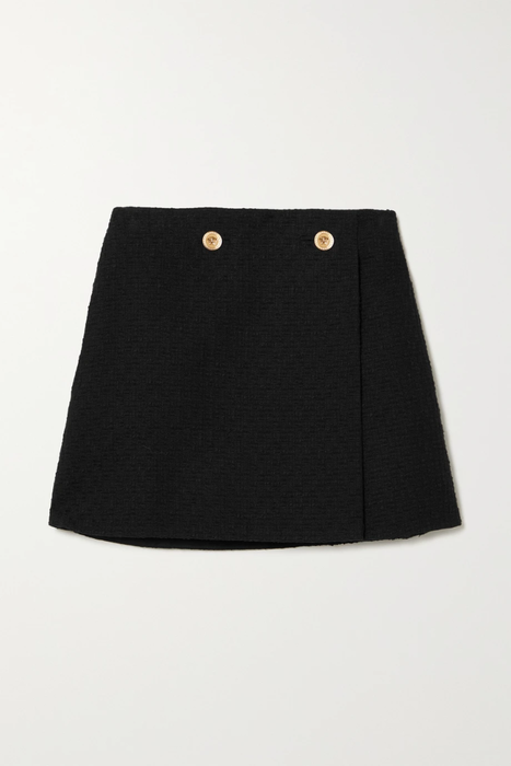 유럽직배송 베르사체 미니스커트 VERSACE Button-embellished cotton-tweed mini skirt 25185454456061609