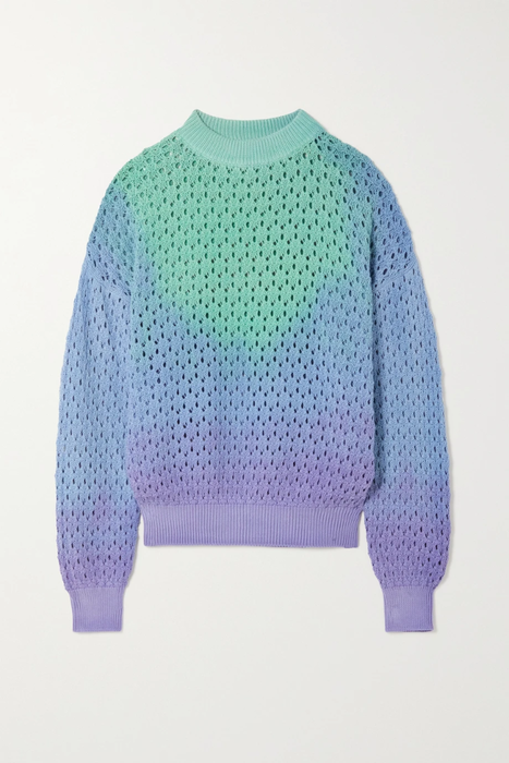 유럽직배송 아티코 스웨터 THE ATTICO Tie-dyed crocheted cotton sweater 33258524072553755
