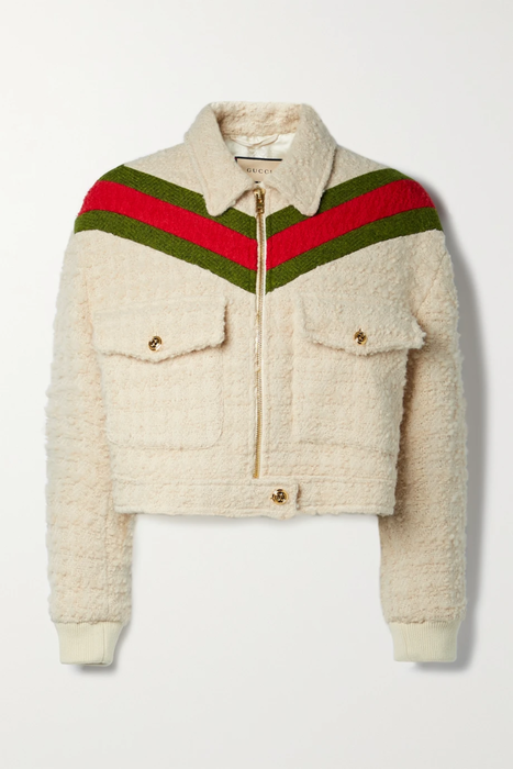 유럽직배송 구찌 자켓 GUCCI Striped wool-blend bouclé jacket 29419655932642189