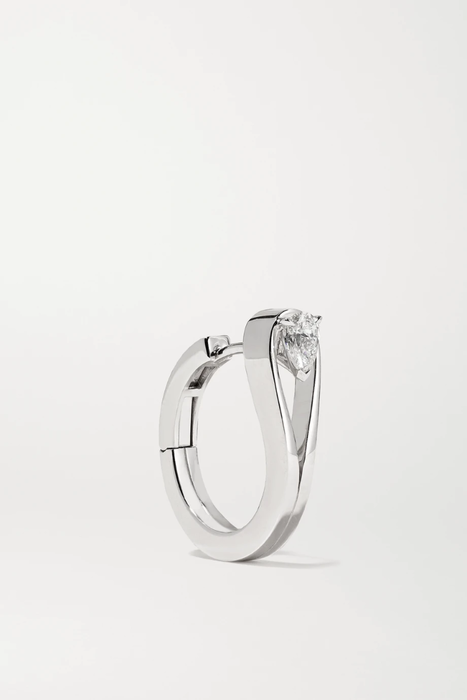 유럽직배송 레포시 귀걸이 REPOSSI Serti Inversé 18-karat white gold diamond earring 46353151654437520
