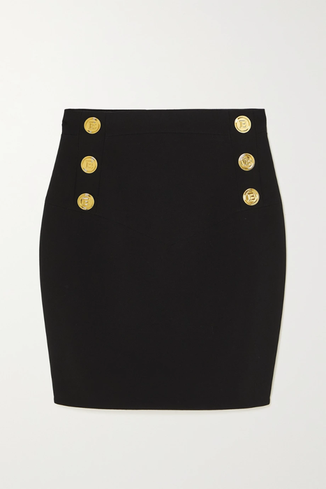 유럽직배송 발망 스커트 BALMAIN Button-embellished crepe skirt 22250442026132954