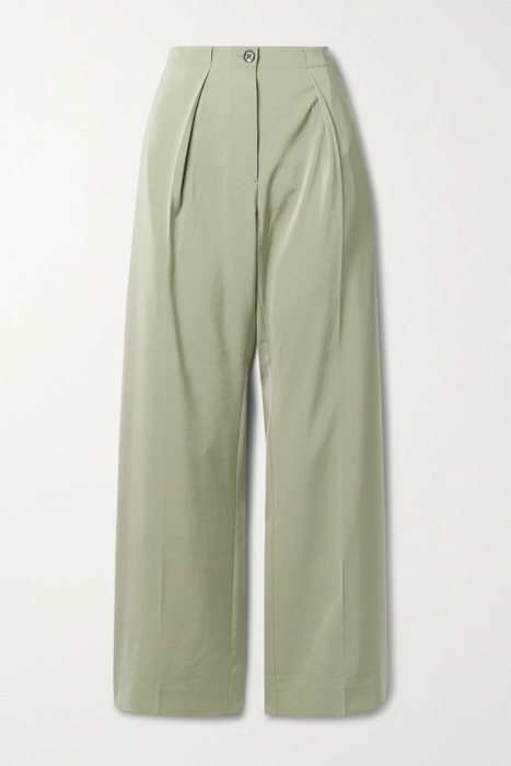 유럽직배송 아크네스튜디오 팬츠 ACNE STUDIOS Pleated crinkled-twill wide-leg pants 24772899113143179