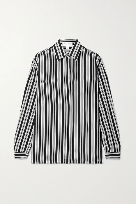 유럽직배송 마이클코어스콜렉션 셔츠 MICHAEL KORS COLLECTION Striped organic silk crepe de chine shirt 29419655932420003