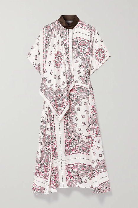 유럽직배송 사카이 원피스 SACAI Belted asymmetric paisley-print satin midi dress 27086482323641751