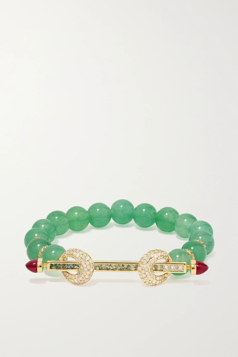 유럽직배송 ANANYA 18-karat gold multi-stone bracelet 38063312419525444