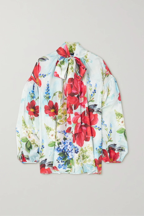 유럽직배송 돌체앤가바나 블라우스 DOLCE &amp; GABBANA Floral-print silk-habotai blouse 25185454455975907