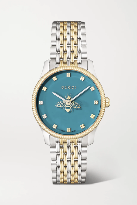 유럽직배송 구찌 GUCCI G-Timeless 29mm gold PVD-plated and stainless steel watch 30629810019458103