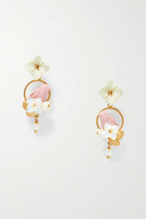 유럽직배송 OF RARE ORIGIN Chicks gold vermeil multi-stone earrings 34344356237061765