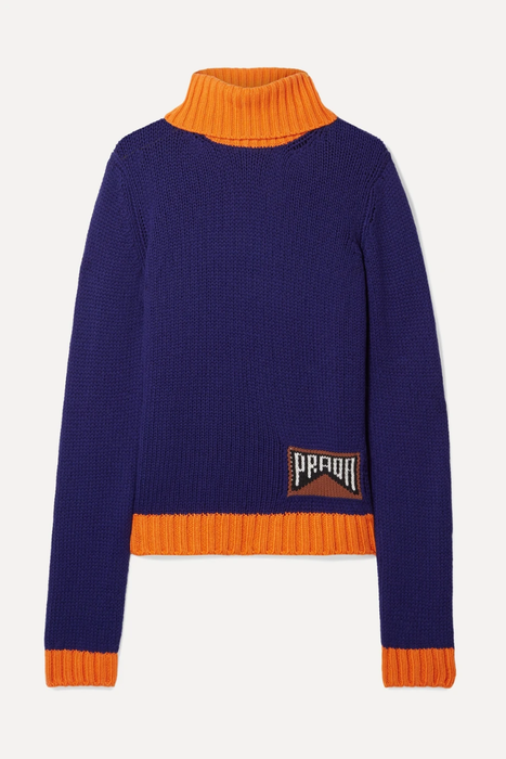 유럽직배송 프라다 PRADA Intarsia cashmere-blend turtleneck sweater 17957409493593564