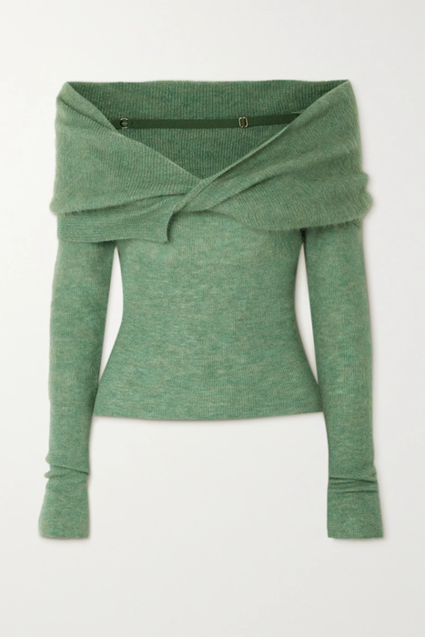 유럽직배송 자크뮈스 JACQUEMUS Ascua off-the-shoulder knitted sweater 11452292646415450