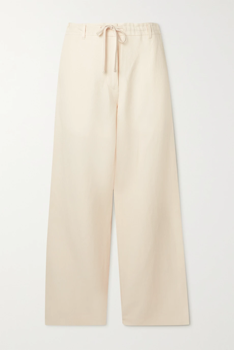 유럽직배송 더로우 팬츠 THE ROW Dandy silk and linen-blend canvas wide-leg pants 38063312419858444
