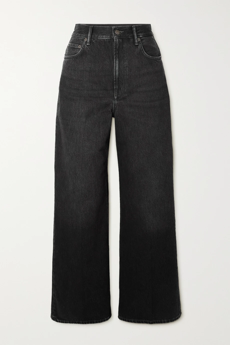 유럽직배송 아크네스튜디오 ACNE STUDIOS Distressed organic high-rise wide-leg jeans 24772899113154626