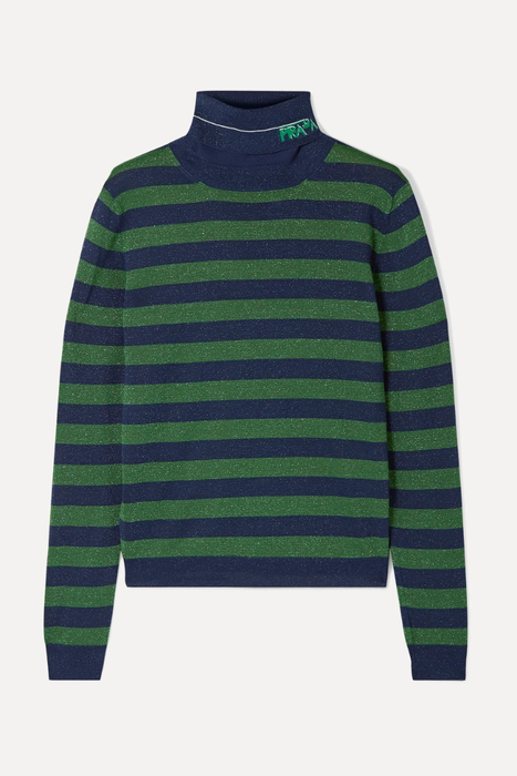 유럽직배송 프라다 PRADA Metallic wool-blend turtleneck sweater 17957409494385250