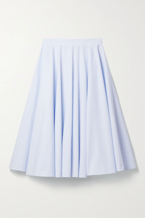 유럽직배송 마이클코어스콜렉션 스커트 MICHAEL KORS COLLECTION Striped organic cotton-poplin midi skirt 29419655932420018
