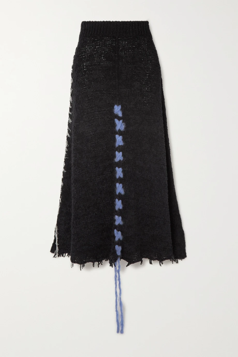 유럽직배송 더로우 스커트 THE ROW Estafer distressed embroidered silk midi skirt 38063312419858302