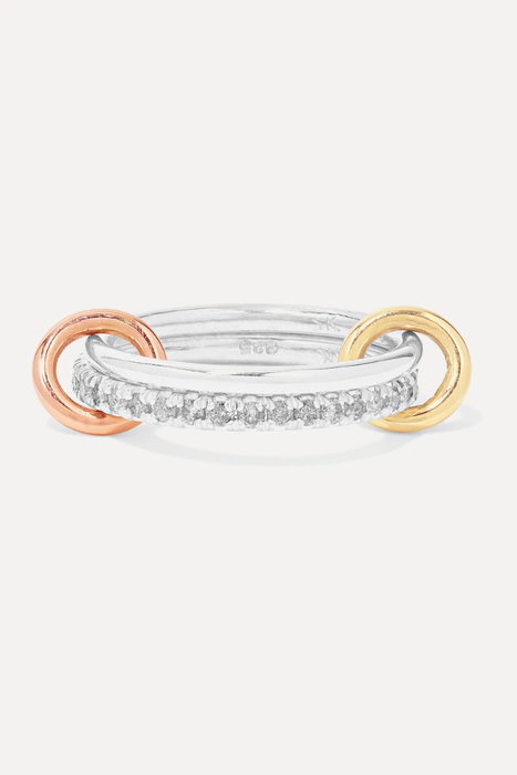 유럽직배송 스피넬리 킬콜린 반지 SPINELLI KILCOLLIN Marigold set of two sterling silver and 18-karat yellow and rose gold diamond rings 17957409489996500