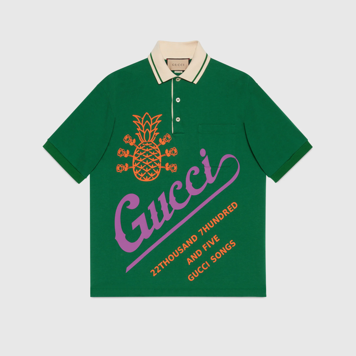 유럽직배송 구찌 GUCCI Pineapple polo shirt  672424XJD2Z3495