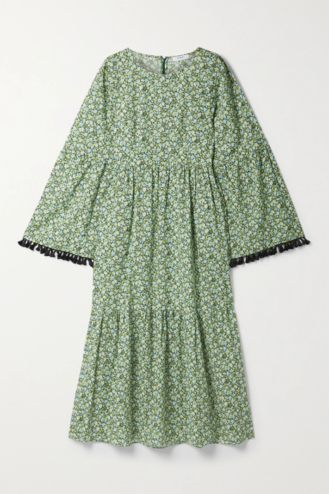 유럽직배송 MARYSIA Garden tiered tasseled floral-print organic cotton midi dress 27086482324435004