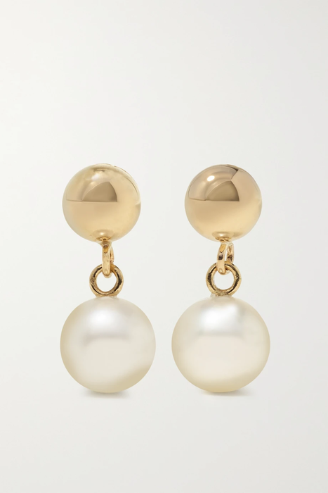유럽직배송 MIZUKI 14-karat gold pearl earrings 36856120585520359