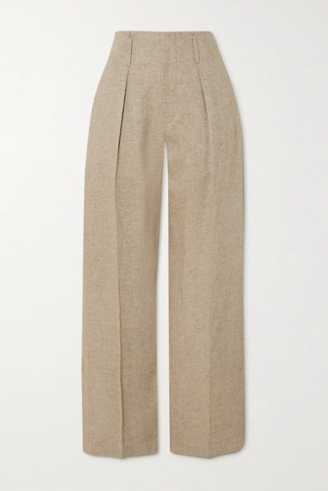 유럽직배송 브루넬로쿠치넬리 팬츠 BRUNELLO CUCINELLI Herringbone linen-blend wide-leg pants 29419655932434121