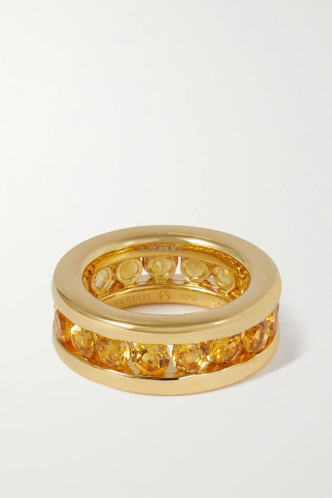 유럽직배송 BY PARIAH The Robyn recycled gold vermeil citrine ring 38063312419985526