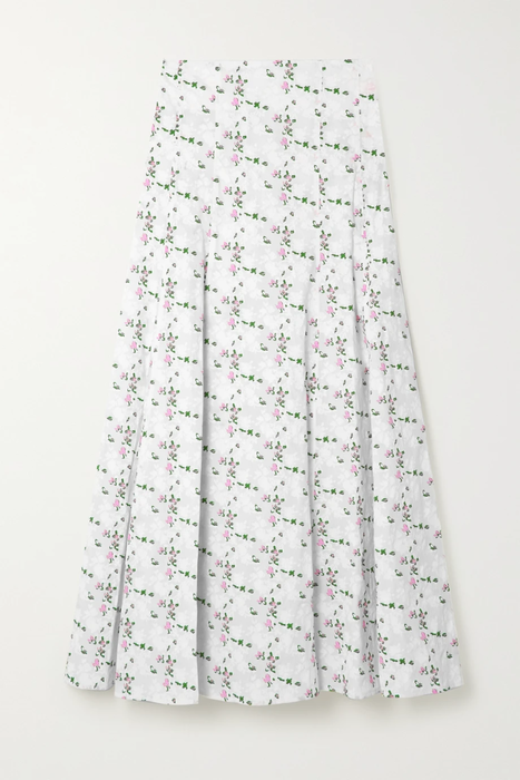 유럽직배송 필라소피디로렌조세라피니 스커트 PHILOSOPHY DI LORENZO SERAFINI Floral-print cotton-jacquard midi skirt 25185454456186533