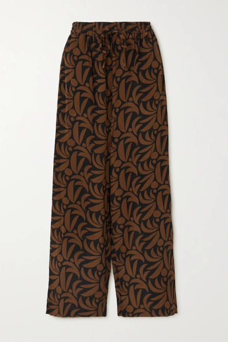유럽직배송 마티유 MATTEAU + NET SUSTAIN printed mulberry silk straight-leg pants 6630340699401768