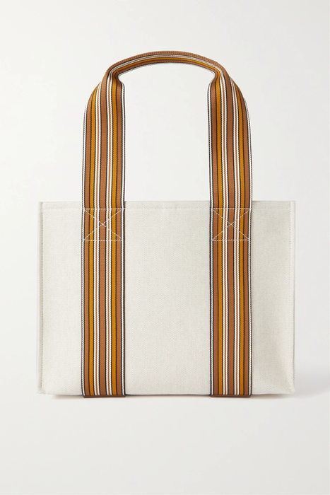 유럽직배송 로로피아나 토트백 LORO PIANA The Suitcase small striped webbing and leather-trimmed canvas tote 27086482323711923
