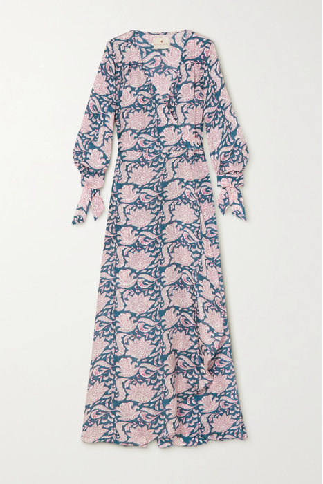 유럽직배송 HANNAH ARTWEAR Luna floral-print silk-voile wrap dress 34344356236522973